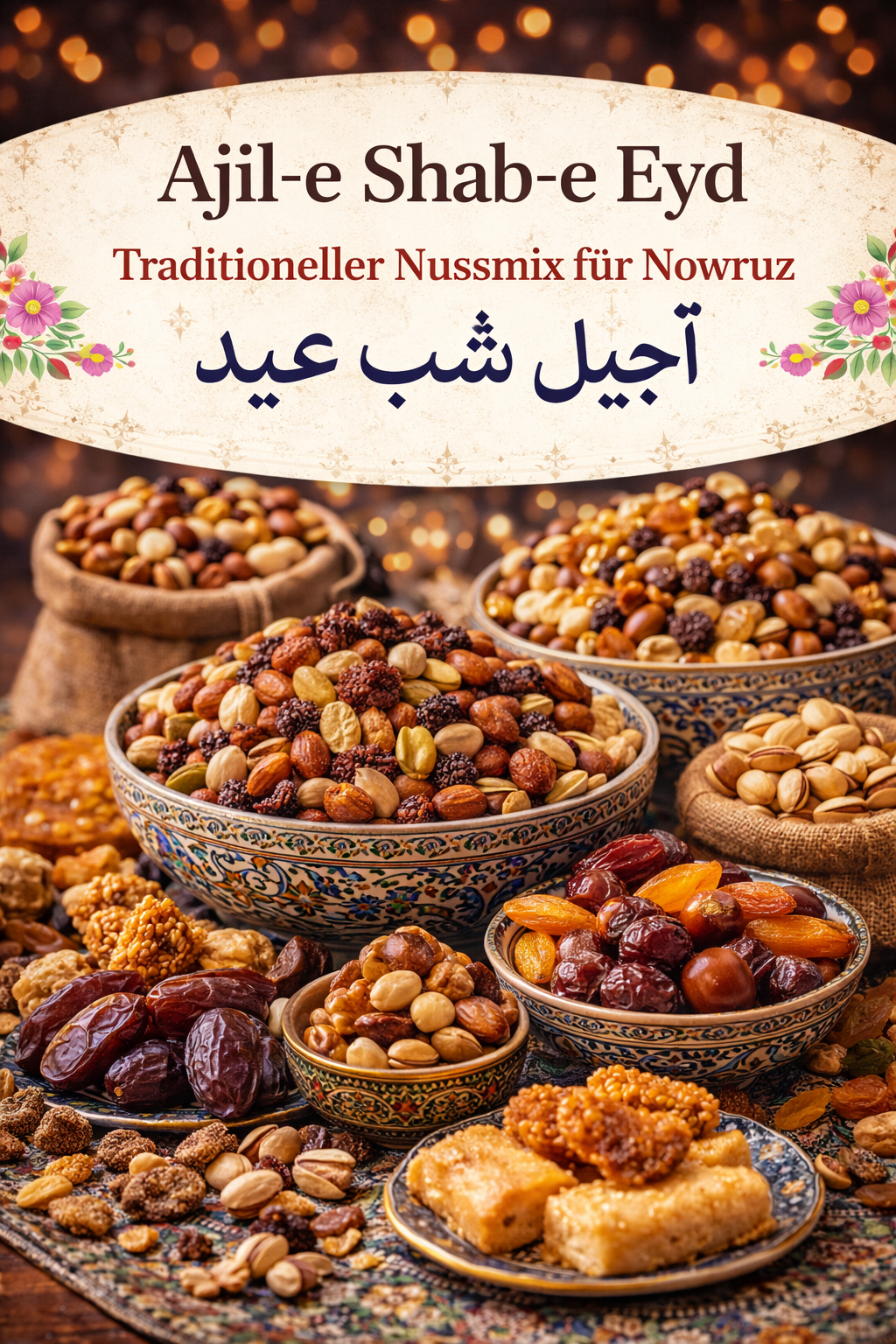 Ajil-e Shab-e Eyd – Traditioneller Nussmix für Nowruz | Haftsin