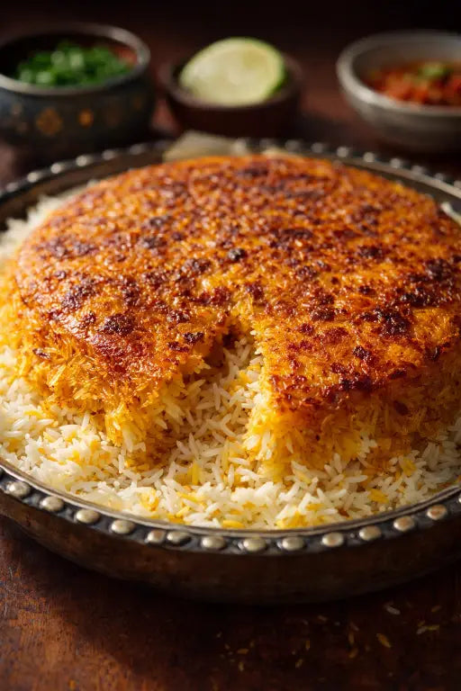 Knuspriger Tahdig mit Safran und Basmati-Reis – persisches Rezept von Haftsin