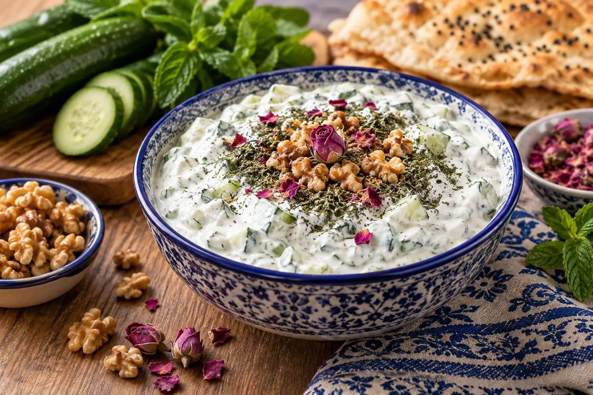 Mast-o-Khiar Rezept – persischer Joghurt-Gurken-Dip