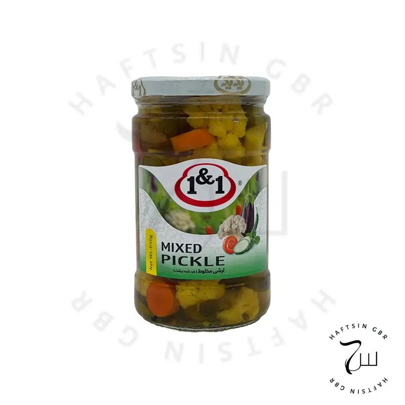 1&1 Mixed Pickle – 640 g, ترشی مخلوط خرد شده درشت| 1&1 - Haftsin | Persische Lebensmittel online kaufen