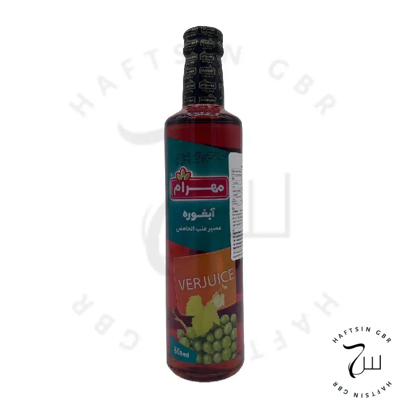 Mahram Abghooreh 500ml – persischer Verjus aus unreifen Trauben in der Glasflasche