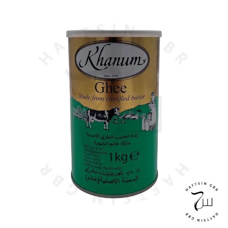 Khanum Ghee (Butterschmalz) 1 kg – geklärte Butter in der Dose