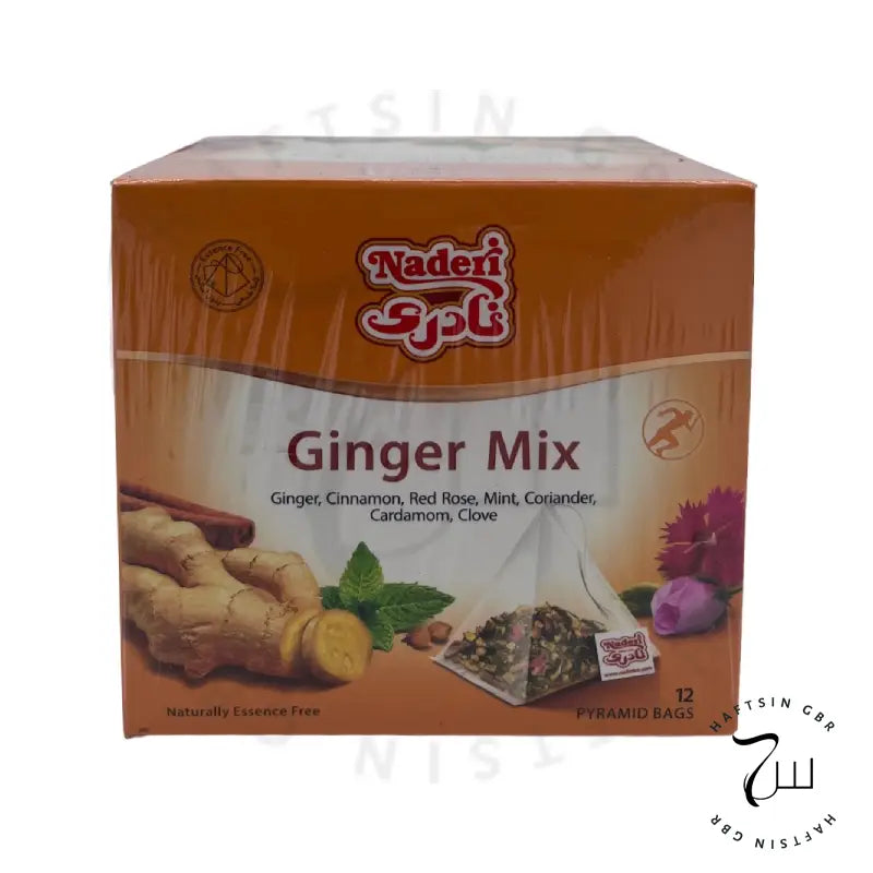 Naderi Ginger Mix Kräutertee-12 Bags | دمنوش زنجبیل نادری