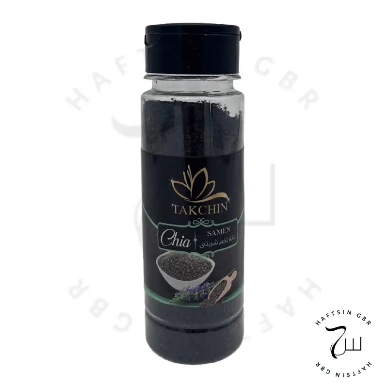Chia Samen TAKCHIN 90g in Glasbehälter – schwarzer Chia Superfood Samen