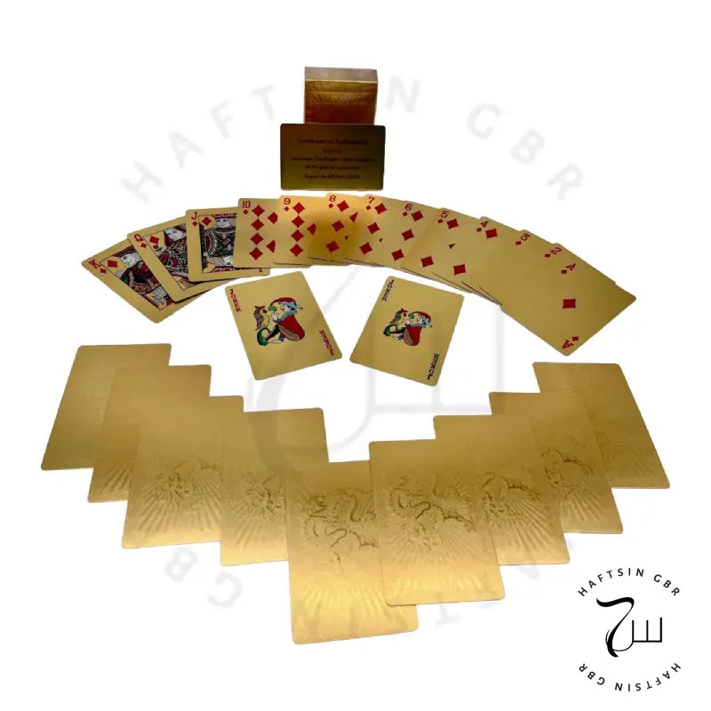 Goldene Spielkarten für Poker, Hokm und 4-Barg