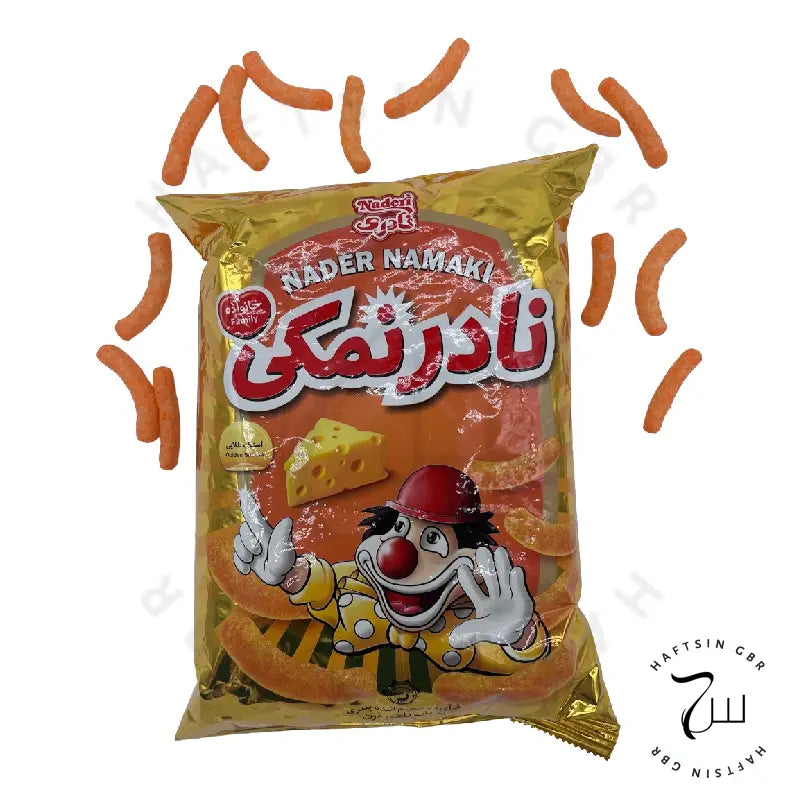 Nader Namaki Pofak Golden 90g – knusprige persische Maisstangen mit Käsegeschmack in goldener Packung