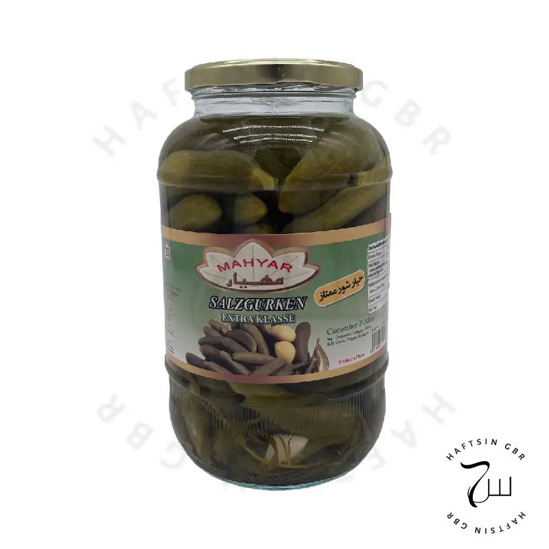 Mahyar Salzgurken „Momtaz“ 1,5 kg – eingelegte Gurken im Glas (Extra Klasse)