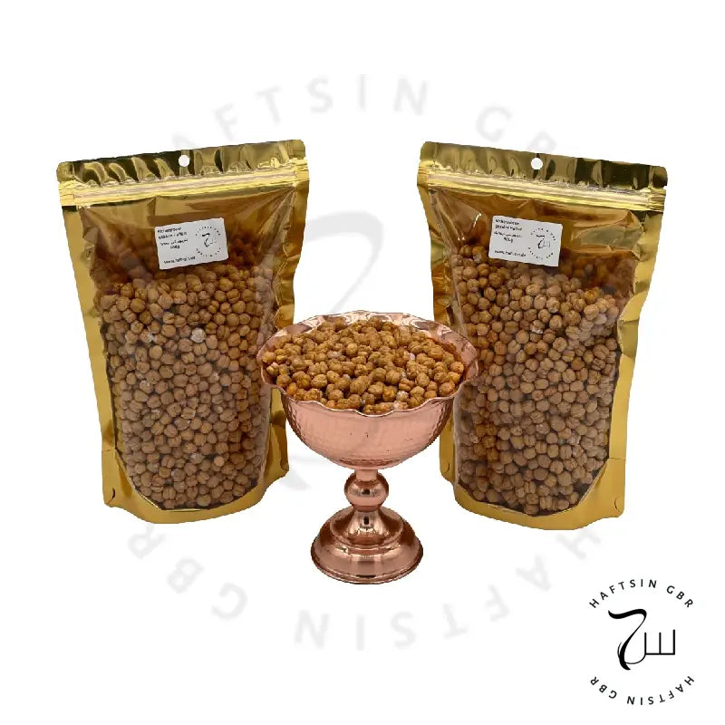 Geröstete Kichererbsen mit Salz 500 g – Snack im wiederverschließbaren Zip-Beutel (goldene Verpackung)