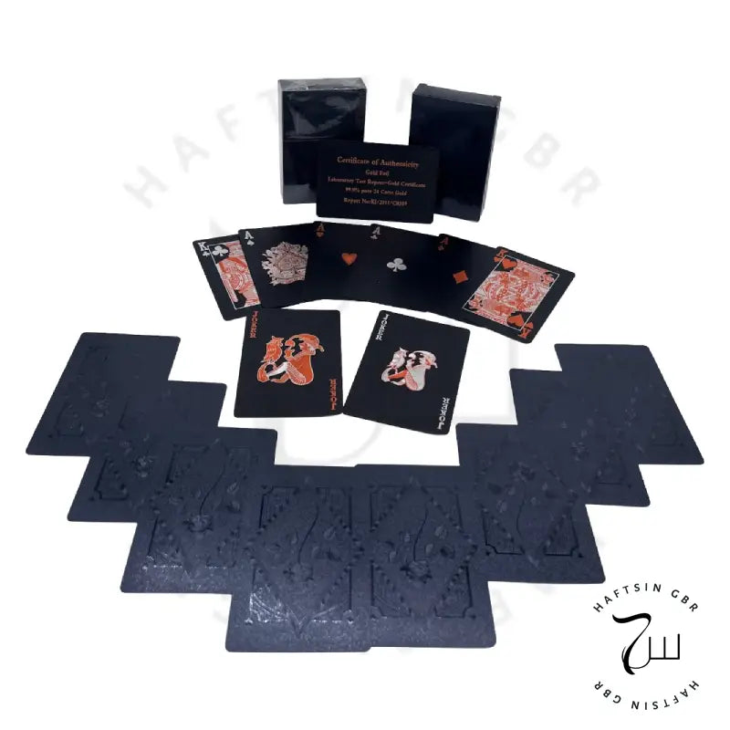 Schwarze Spielkarten für Poker, Hokm und 4-Barg