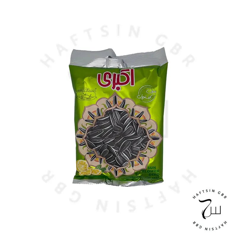 Akbari – Sonnenblumenkerne mit Zitronengeschmack 180 g ℮ | تخمه آفتابگردان با طعم لیمو اکبری - Haftsin | Persische Lebensmittel online kaufen