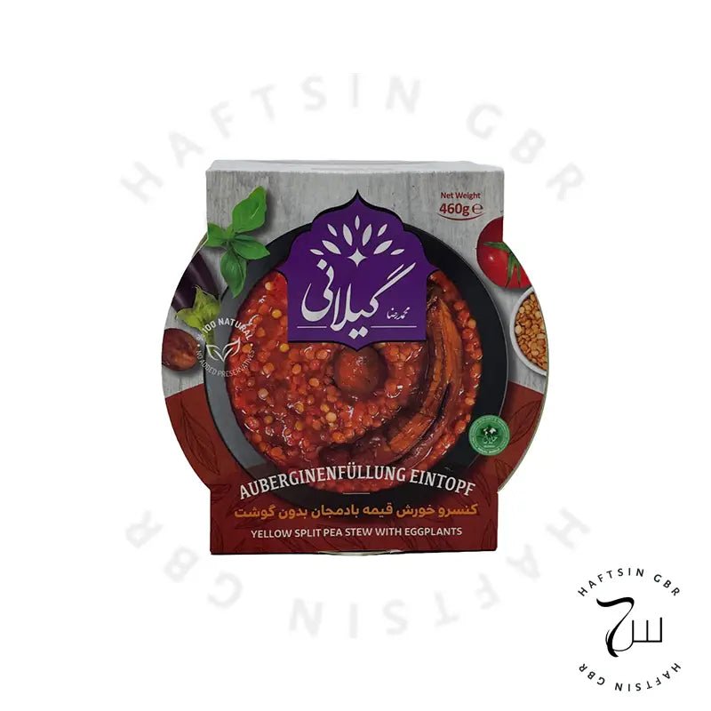 Auberginenfüllung Eintopf – 460g | خورش قیمه بادمجان بدون گوشت بدر - Haftsin | Persische Lebensmittel online kaufen