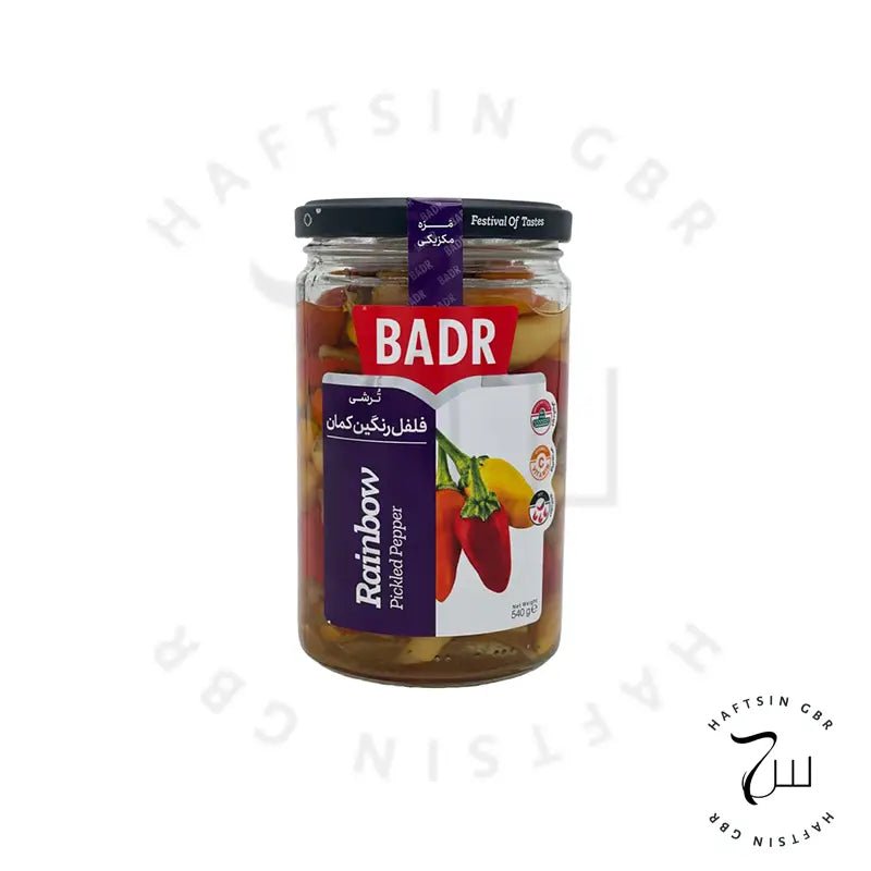 BADR – Eingelegte bunte Paprika (540 g ℮) | فلفل رنگین‌کمان ترشی بدر - Haftsin | Persische Lebensmittel online kaufen