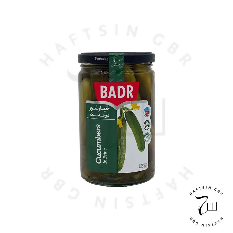 BADR – Eingelegte Gurken in Salzlake, 1450 g ℮ | خیارشور درجه یک بدر - Haftsin | Persische Lebensmittel online kaufen