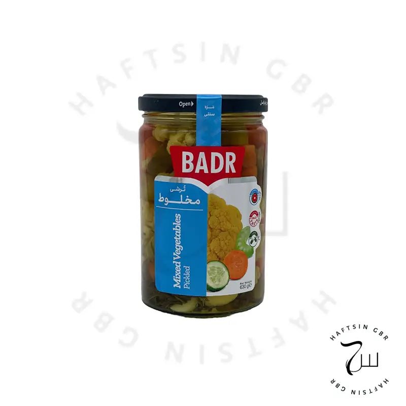 BADR – Eingelegtes Mischgemüse (630 g ℮)| ترشی مخلوط بدر - Haftsin | Persische Lebensmittel online kaufen