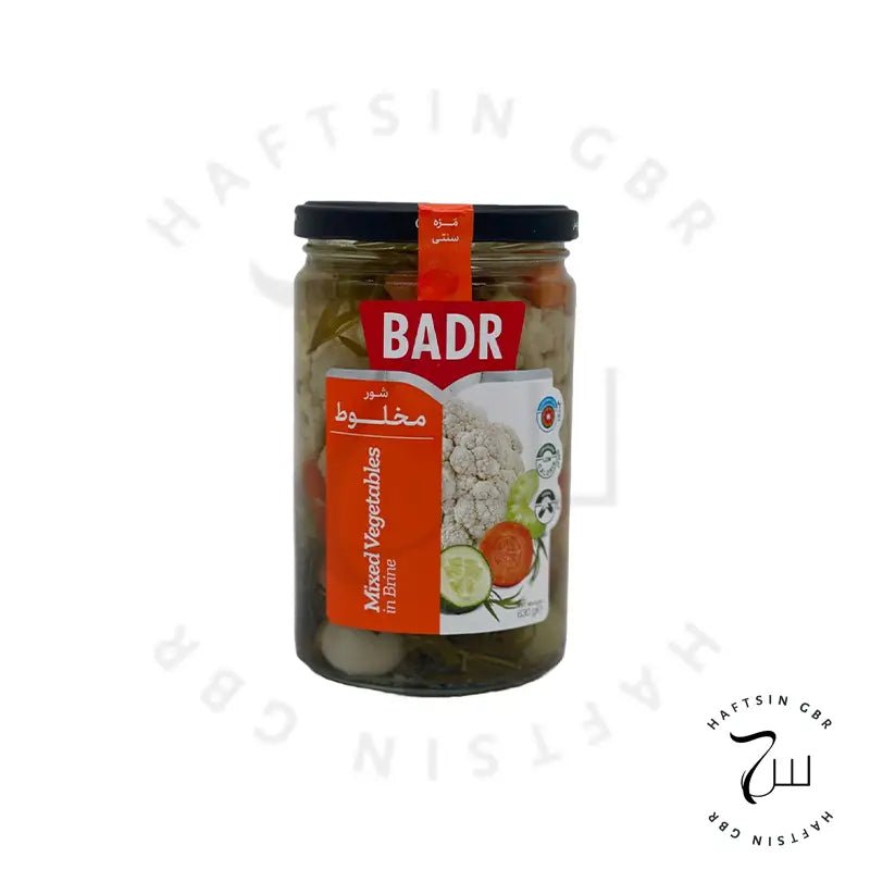 BADR – Eingelegtes Mischgemüse in Salzlake (630 g ℮) | شور مخلوط سبزیجات بدر - Haftsin | Persische Lebensmittel online kaufen