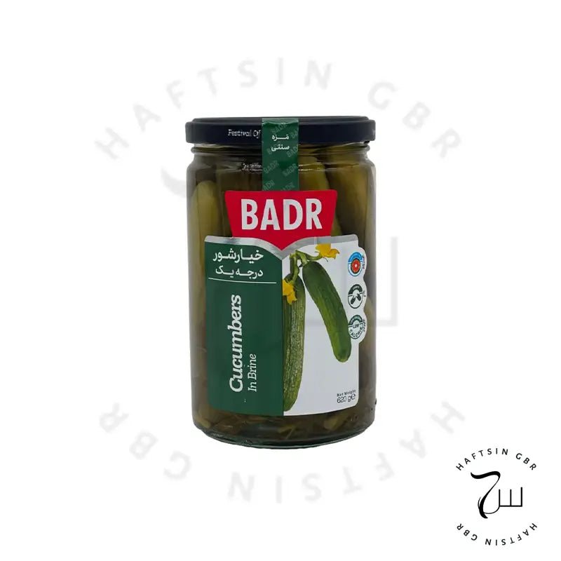 Badr – Gewürzgurken in Salzlake 620 g ℮ | خیارشور درجه یک بدر - Haftsin | Persische Lebensmittel online kaufen