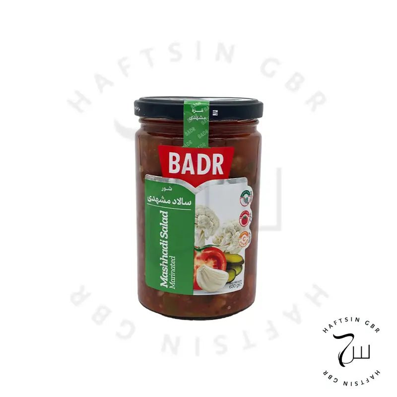 Badr – Mashhadi Salad, 630g ℮ | ترشی گوجه شور سالاد مشهدی بدر - Haftsin | Persische Lebensmittel online kaufen