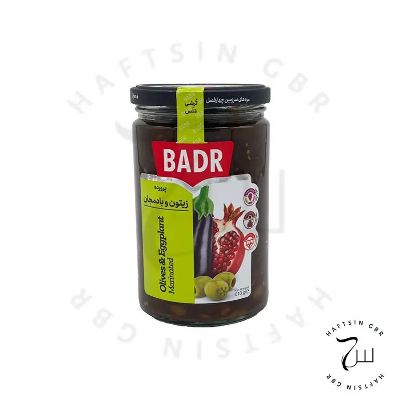 BADR – Oliven &amp; Auberginen Mariniert 610 g ℮ | ترشی زیتون و بادمجان بدر - Haftsin | Persische Lebensmittel online kaufen