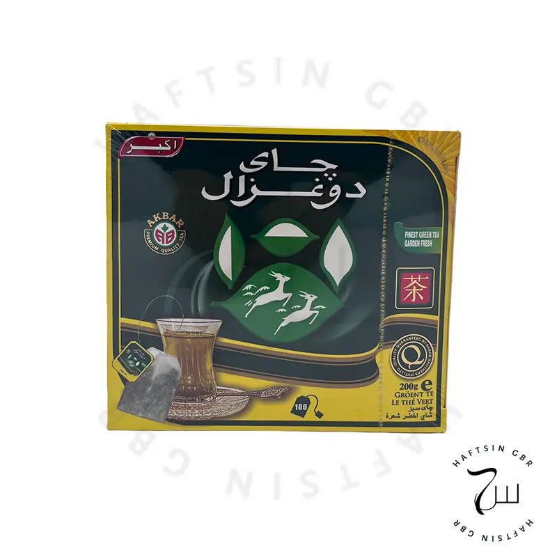 Do Ghazal – Grüner Tee Teebeutel 200 g ℮ (100 x 2 g) | چای سبز دو غزال کیسه‌ای - Haftsin | Persische Lebensmittel online kaufen
