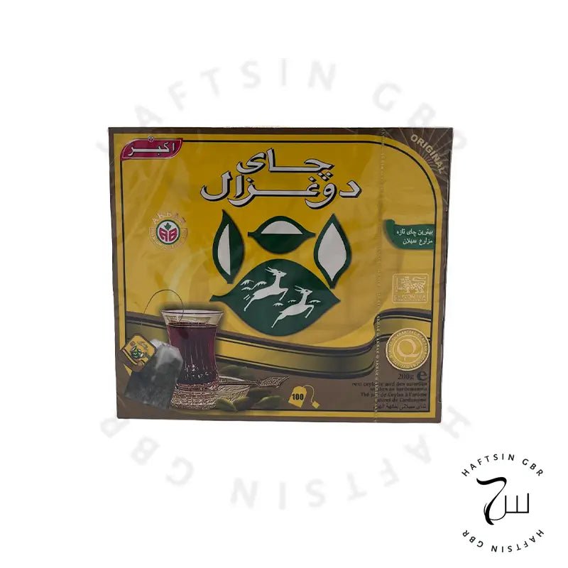 Do Ghazal – Schwarzer Tee Teebeutel 200 g ℮ (100 x 2 g) | چای سیاه دو غزال با طعم هل کیسه‌ای - Haftsin | Persische Lebensmittel online kaufen