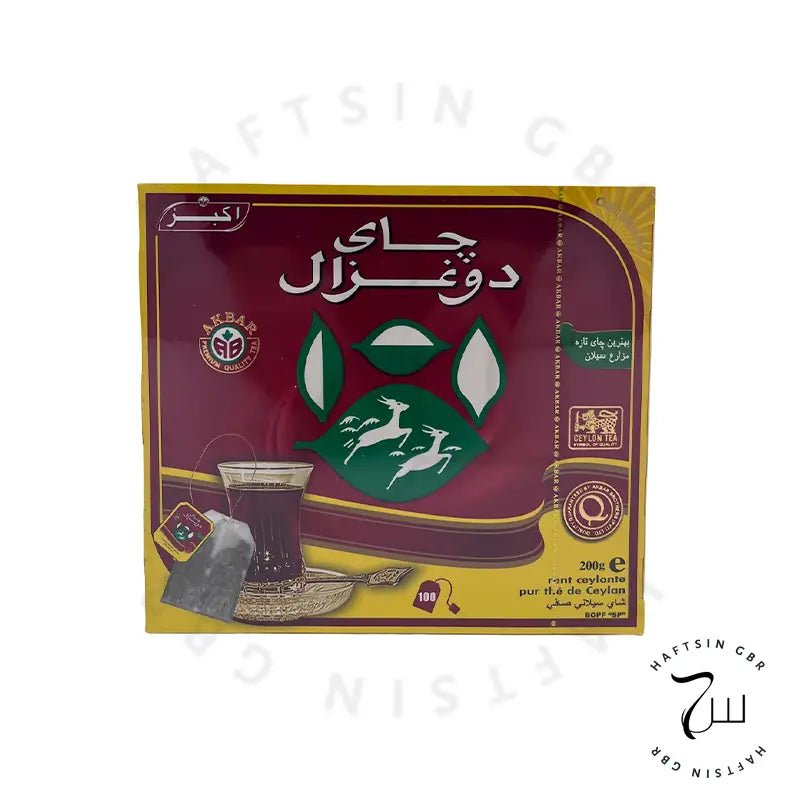 Do Ghazal – Schwarzer Tee Teebeutel 200 g ℮ (100 x 2 g) | چای سیاه دو غزال کیسه‌ای - Haftsin | Persische Lebensmittel online kaufen