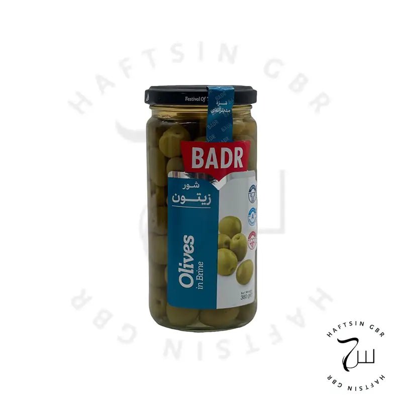 Oliven in Salzlake 380 g e | زیتون شور بدر - Haftsin | Persische Lebensmittel online kaufen