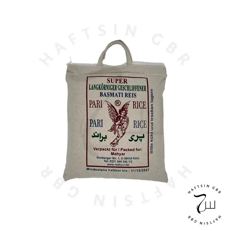 Pari Rice – Super Langkörniger Basmati Reis, 5 kg ℮ | برنج باسماتی پری دانه بلند - Haftsin | Persische Lebensmittel online kaufen