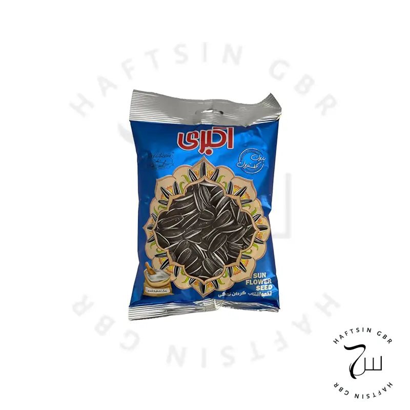 Sonnenblumenkerne gesalzen (100 g) e | تخمه آفتابگردان نمکی اکبری - Haftsin | Persische Lebensmittel online kaufen